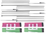 4-Piece Advertising Flagpole Stand Open Feather Flags w/Pole Kit 4 Banner Flags 4 Poles 4Ground 88222592
