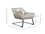 light Grey PE Rattan Outdoor Armchair Spring Support, Set of 2 All-Weather Patio Furniture W3990P436957