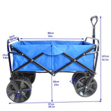 ZNTS Folding Wagon Garden Shopping Beach Cart W22735630