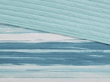 6 Piece Printed Quilt Set with Throw Pillows Aqua Full/Queen B03597637