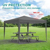 10'x10' Folding Canopy with 4 Removable Sidewalls Outdoor Event Shelter UPF 50 Gazebo Portable W2185P194757