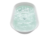 63 Inch Solid Surface Soaking Bathtub for Bathroom, Matte White T3785P490211