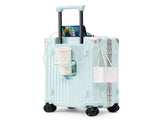 20 Inch Carry On Luggage, Aluminum Frame ABS Hard Shell Suitcase with USB Charging Port, Foldable W2787P536983