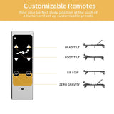 ZNTS Adjustable Bed Base Frame - Queen - Head and Foot Incline - Remote Control W1805P235218