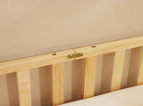Natural wood color, painted finish, pine wood, playpen bed, with door, and bed board, twin 29052325
