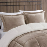Full/Queen Plush to Sherpa Down Alternative Comforter Set B035100485