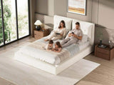 AirFrame Upholstered Bed Frame, a low, cloud-style bed frame with a double-layered upholstered W1162P549508