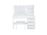 Vanity, Makeup Vanity Desk Set Mirror & Light, Dressing Table Storage Lots , 3 Lighting Modes W2139P194438