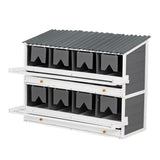 Nesting Boxes for Chickens, Wooden Chicken Nesting Box, 8 Compartments Egg Laying Boxes for Hens, W1850120022