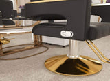 Professional Hydraulic Barber Chair - 360&deg Swivel with Adjustable Height, Stainless Steel W2700P318167