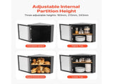 Corner Bread Box for Kitchen Counter, Double-Layer Bamboo Bread Storage Container, Wooden Breadbox 40401480