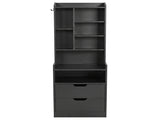 2 Drawers 1 Shelf 6-Shelf BedsideTable US Standard Power Supply 25835694