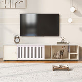 Furniture Style Cat TV Stand With Storage and Removable sliding door N843P254844C