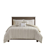 King 3 Piece Cotton Yarn Dyed Duvet Cover Set B03595781