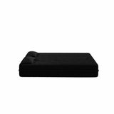 Modern Floor Sofa with 2 Pillows,Convertible Teddy Fabric Foam-Filled Sleeper Sofa Bed,15" Full Size W1885P308288