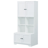 ZNTS Tall and Wide Bathroom Floor Storage Cabinet, Bathroom Storage Unit, Freestanding Cabinet with 4 N725P179705K