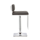 Grey and Chrome Adjustable Bar Stool B062P153517