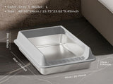 grey L15 Stainless steel cat litter box, made of thickened material to prevent scratching and 95038692