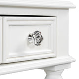 Retro Makeup Desk with Large Mirror, 3-Drawer Dressing for Jewelry Storage, Elegant Console N844P292482A