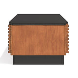 47" Coffee Table, No Assembly Required, Black with Bourbon Finish B108P160164