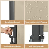Retractable Side Screen Awning, UV Resistant, Waterproof, Patio Privacy Screen for Garden, Balcony, W419P286382