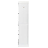 ZNTS FCH Single Drawer Double Door Storage Cabinet White 56206735