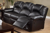 New Contemporary Motion Sofa 1pc Couch Living Room Furniture Black Bonded Leather B011P205231