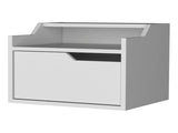 White Dual-Shelf Display Nightstand B062P175143