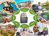 5-in-1 Rechargeable Misting Cooling Fan with 20000mAh Power Bank, 10L Large Water Tank Mist Modes 25264393
