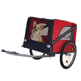 ZNTS Dog Bike Trailer, Breathable Mesh Dog Cart with 3 Entrances, Safety Flag, 8 Reflectors, Folding Pet W321P205607