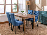 Modern, High-end Tufted Solid Wood Contemporary Velvet Upholstered Dining Chair with Wood Legs 93951433