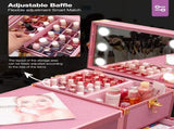 Portable Nail Table, Rolling Manicure Table w/3 Color Light and Speaker, Portable Nail Tech Desk, 08904385