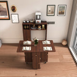 Multifunctional Folding Dining Table with Wall-Mounted Sideboard & Storage for Small Apartments W2700P272128