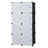 ZNTS 8 Cube Organizer Stackable Plastic Cube Storage Shelves Design Multifunctional Modular Closet 40658987