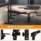 Weight Bench, Bench Press Set with Squat Rack and Bench for Home Gym Full-Body Workout 55415925