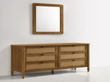 Vichy Wood and Rattan 6-Drawer Dresser with Mirror T2574P290544