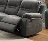 Contemporary Motion Loveseat 1pc Couch Metal Reclining Living Room Furniture Slate Blue Breathable B011P205568