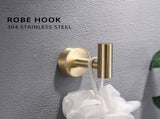 8-Pieces Brushed Nickel Gold Bathroom Accessories Set, Stainless Steel Bathroom Hardware Set, Bath W1932140149