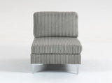 Modular Sectional Sofa Armless Seat Module, Corduroy Sectional Couch, Single Couch Modular Armless W3098P256997