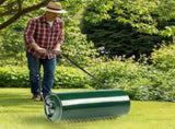 24in Heavy Duty Steel Lawn Roller, Garden Roller Can Be Filled with Water or Sand, Hand Roller with 19956568