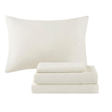 12 Piece Comforter Set with Cotton Bed Sheets Blue Cal King B03596808
