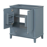 30" Bathroom Vanity without Sink, Base Only, Multi-functional Bathroom Cabinet with Doors and N725P186143C