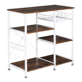 ZNTS 3-Tier Industrial Kitchen Baker's Rack Utility Microwave Oven Stand Storage Cart Workstation Shelf 28786090