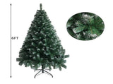 6 FT Artificial Christmas Tree, Unlit 650 Branches and Sturdy Metal Stand, Green 49525435