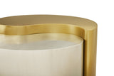 Modern & Contemporary Style Coffee Table Made with Iron Sheet Frame in Gold & Silver B009140741