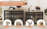 Furniture style dog crate wrought iron frame door with side openings, Grey, 43.3''W x 29.9''D x W1162119832