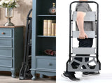 2 in 1 Step Ladder & Hand Truck,Aluminum 3 Step Stool,Folding Ladder with Anti-Slip Pedal,Heavy Duty 10145079