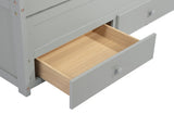 Twin Size Bed Headboard, Footboard, Trundle and Three Storage Drawers, Twin Size Pine Wood Bed W504P197161