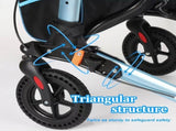 Rollator Walker for Seniors, Lightweight Foldable All Terrain Rolling Walker with seat, Aluminum W3952P384261