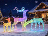 3-Piece Christmas Reindeer Family Set, Smart RGB 343 LED Lights, Surplife APP Control, 3D Lighted 92010129